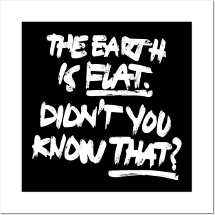 the earth is flat didnt you know that? Posters and Art